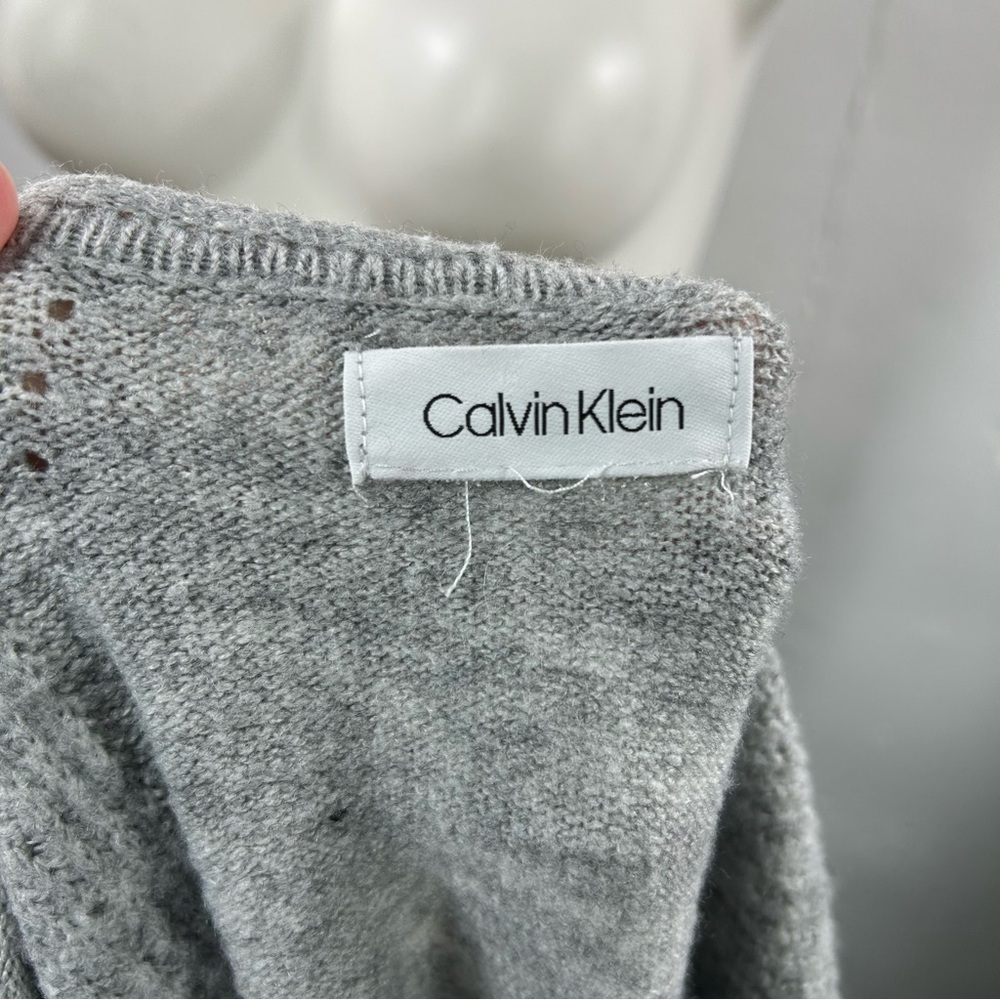 Calvin Klein Gray Long Sleeve Sweater - Picture 3 of 6